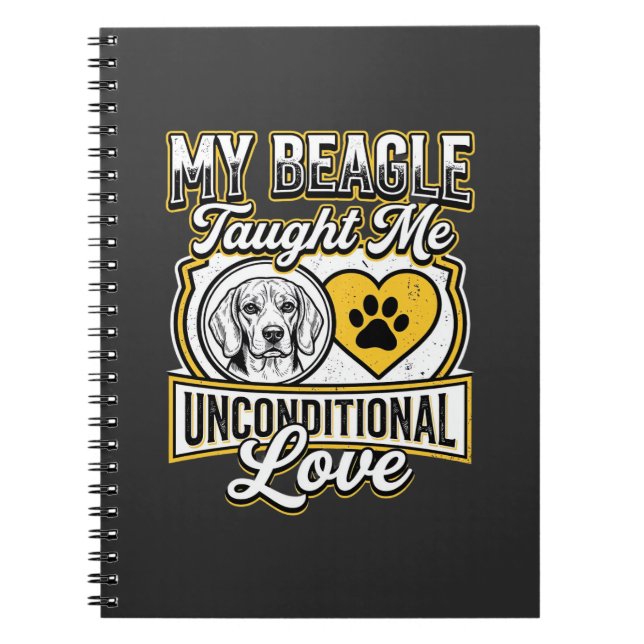 Cuaderno Dueño de perro Beagle amor incondicional (Frente)
