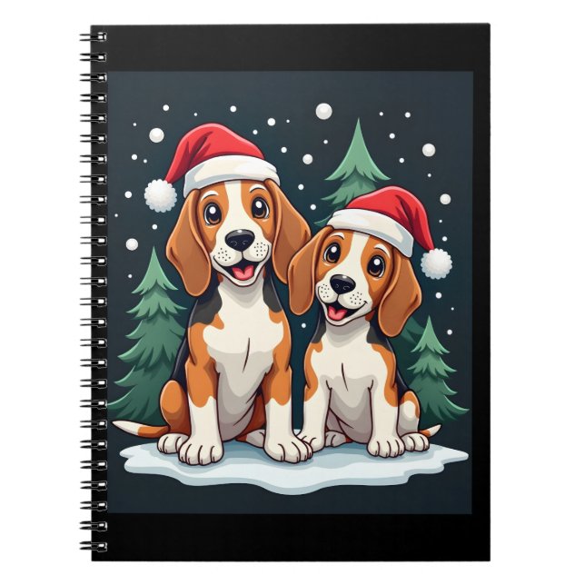 Cuaderno Dueño de perro de Beagle Navidades Navidad Navidad (Frente)