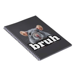 Cuaderno Dueño de rata elegante meme de roedor Bruh amante 