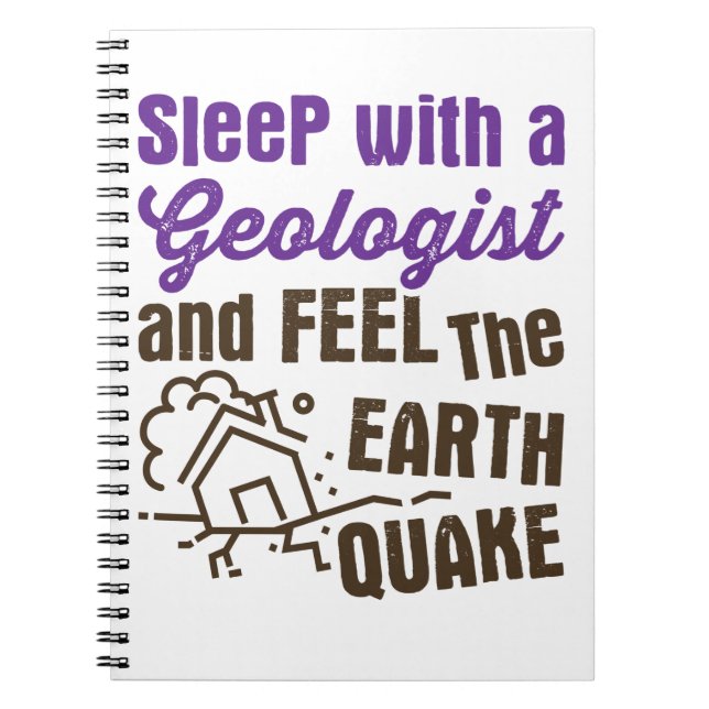 Cuaderno Duerme con un geólogo y sentir el terremoto (Frente)