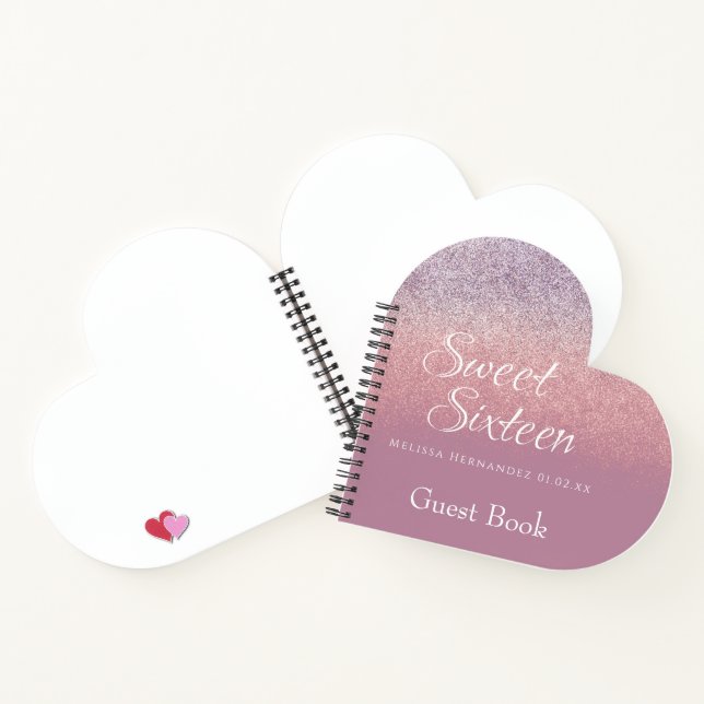 Cuaderno Dulce 16 Purpurina Ombre Guest Heart (Interior)