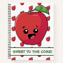 Cuaderno Dulce a la cometa graciosa del Apple Rojo