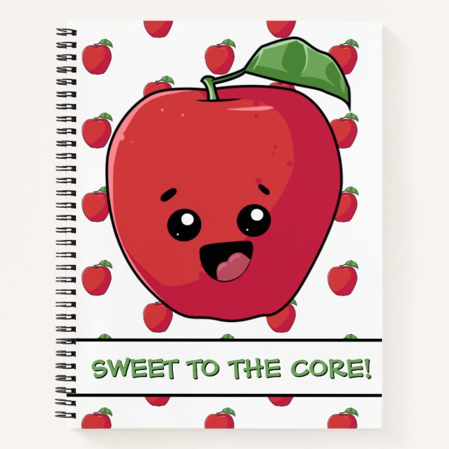 Cuaderno Dulce a la cometa graciosa del Apple Rojo (Anverso)