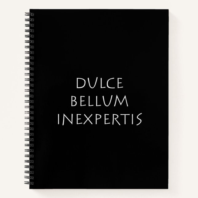 Cuaderno Dulce bellum inexpertis (Anverso)