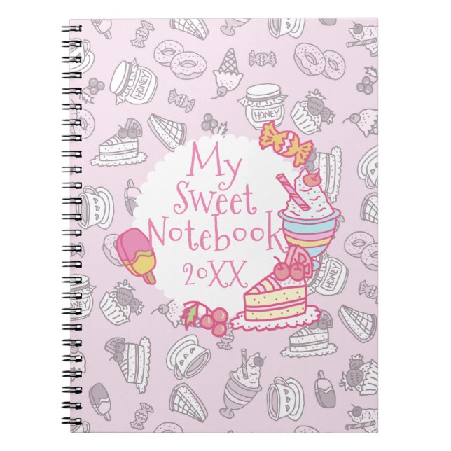 Cuaderno Dulce cervecería y bebidas rosadas (Frente)