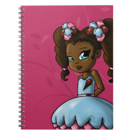 Cuaderno Dulce Chica afroamericana y helado