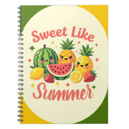 Cuaderno Dulce Como Fruta Kawaii De Verano