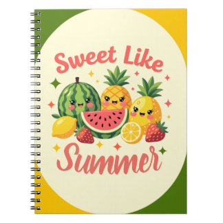 Cuaderno Dulce Como Fruta Kawaii De Verano
