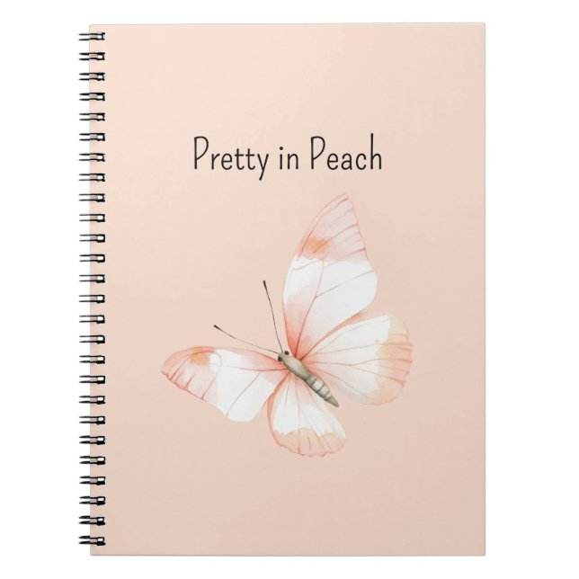 Cuaderno Dulce como una mariposa de melocotón (Frente)