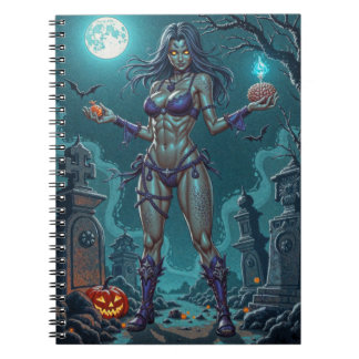 Cuaderno Dulce de Halloween o Novia Zombi con Cerebros
