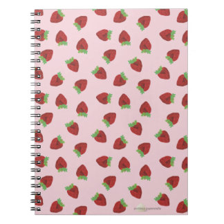 Cuaderno dulce de la fresa