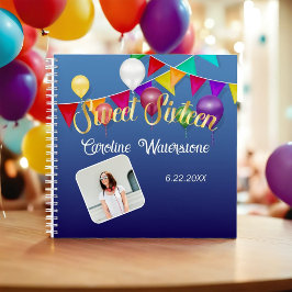 Cuaderno Dulce Dieciséis Globos y Banners