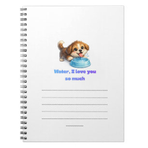 Cuaderno Dulce diseño inspirador de perro feliz amante del 