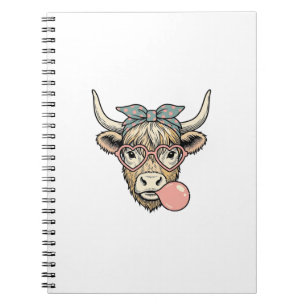Cuaderno Dulce diseño vectorial vintage de chicle de vaca d