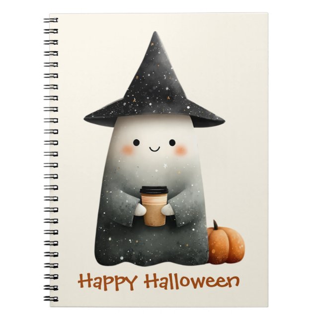 Cuaderno Dulce Fantasma con Café Halloween (Frente)