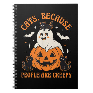 Cuaderno Dulce fantasma con gatos negros y calabaza de Hall