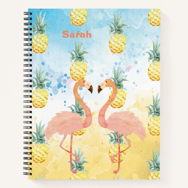 Cuaderno Dulce Flamingo y Piña (Anverso)