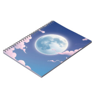 Cuaderno Dulce ilustración caprichosa de la luna en el ciel