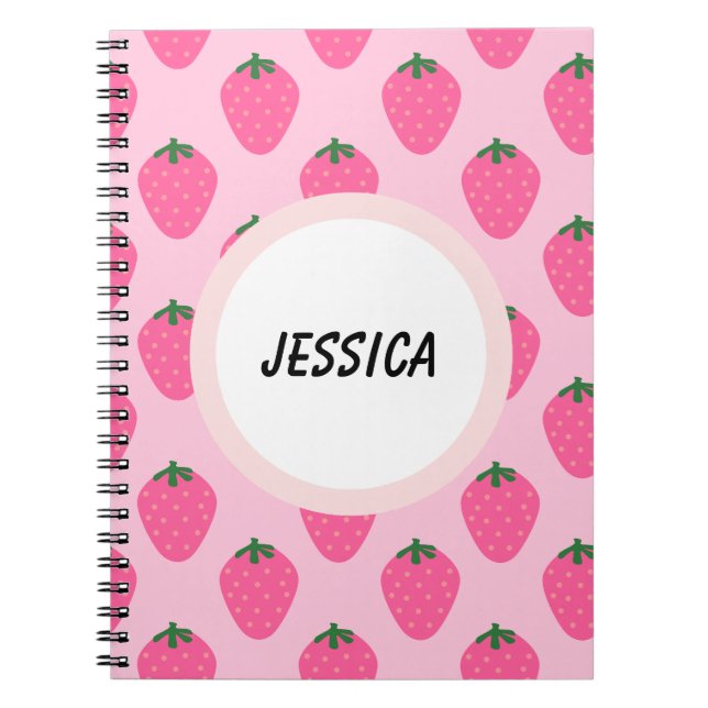 Cuaderno Dulce inspiración : Fresa personalizada (Frente)
