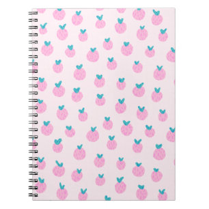 Cuaderno Dulce Patrón de Fresa Rosa – Kawaii Femenino