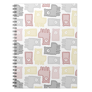 Cuaderno Dulce Patrón de Llama Pastel de Rompecabezas