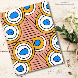 Cuaderno Dulce patrón geométrico tibetano colorido Rosa Azu