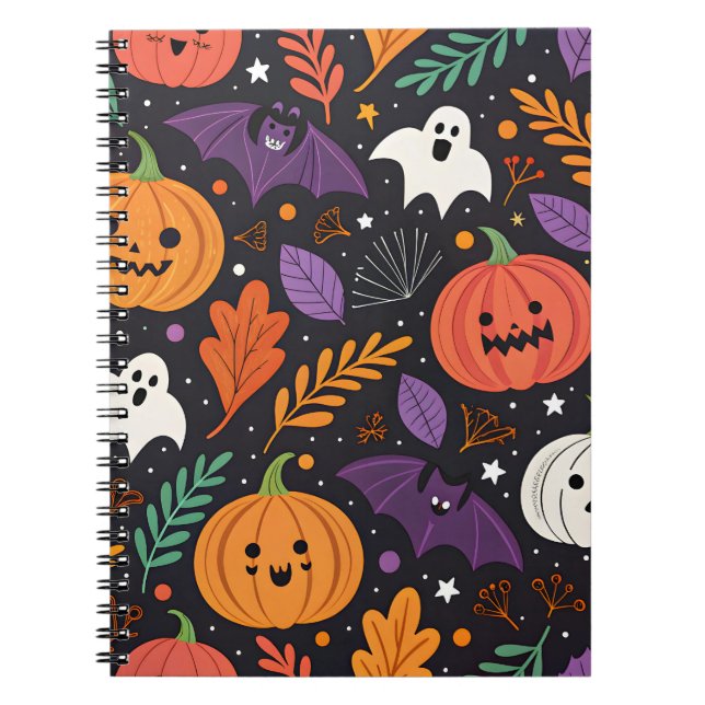 Cuaderno Dulce patrón mágico de Halloween (Frente)