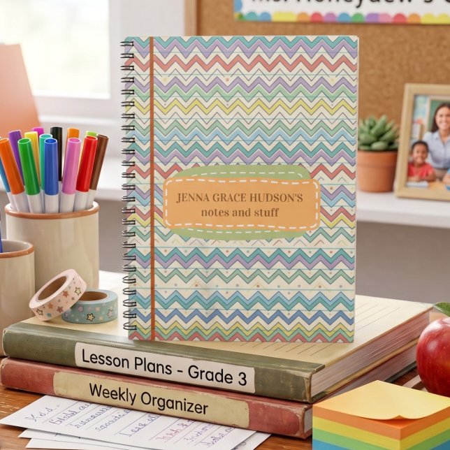 Cuaderno Dulce Patrón Retro Vuelta al Cole  (Subido por el creador)