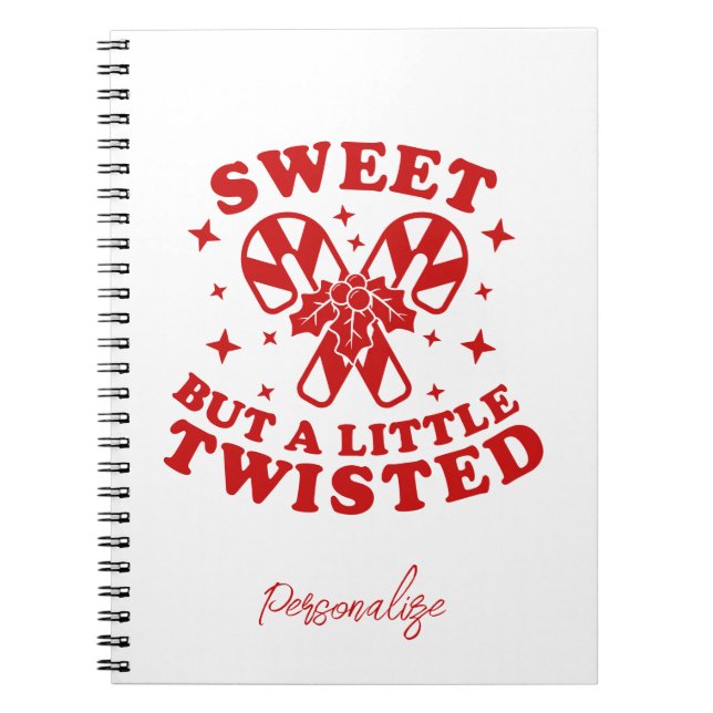 Cuaderno Dulce Pero Un Poco Twisted Cita Candy Rojo (Frente)