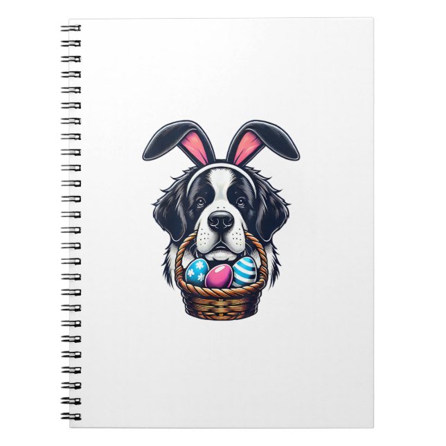Cuaderno Dulce perro San Bernardo con orejas de conejo dueñ (Frente)