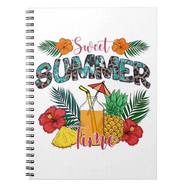 Cuaderno Dulce playa de verano | Isla Tropical (Frente)