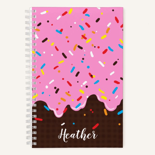 Cuaderno Dulce regalo de chocolate rosa (Anverso)