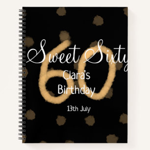 Cuaderno Dulce Sesenta añadir nombre fecha cumpleaños polka