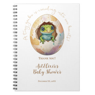 Cuaderno Dulce Shower de Bebé de Lagarto Gecko Kawaii