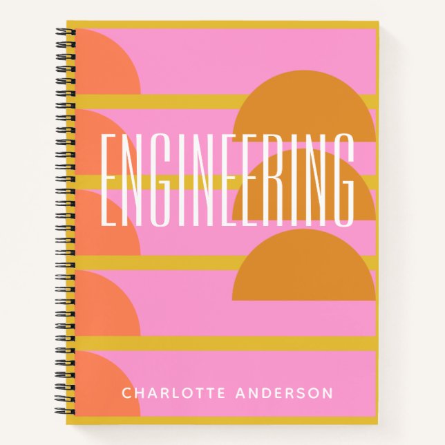 Cuaderno Dulce tema de gráfico personalizado geométrico col (Anverso)