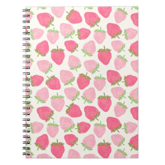 Cuaderno Dulce y Afectuosa Fresa Rosa