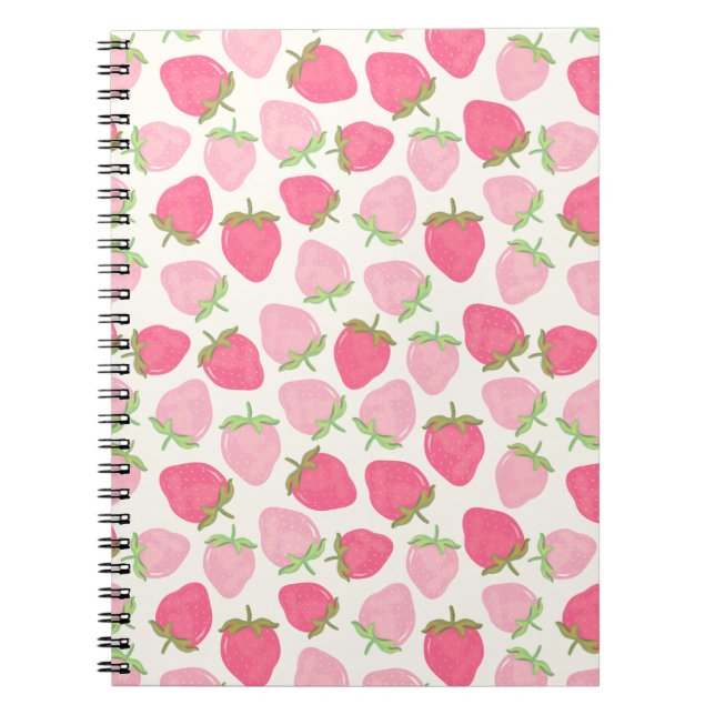 Cuaderno Dulce y Afectuosa Fresa Rosa (Frente)