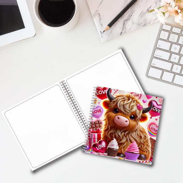 Cuaderno Dulces como Candy Highland Cow Valentines (Subido por el creador)