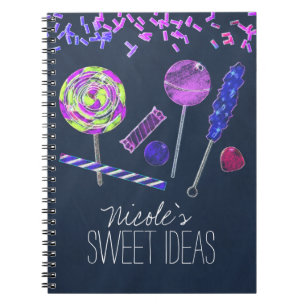 Cuaderno Dulces de Chalkboard Candy Land Chalk Doodles Fies