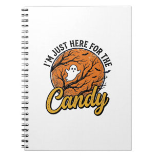 Cuaderno Dulces de Halloween Fantasma Diseño Vectorial Vint