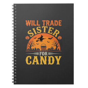Cuaderno Dulces Diseño de Intercambio de Hermana de Hallowe