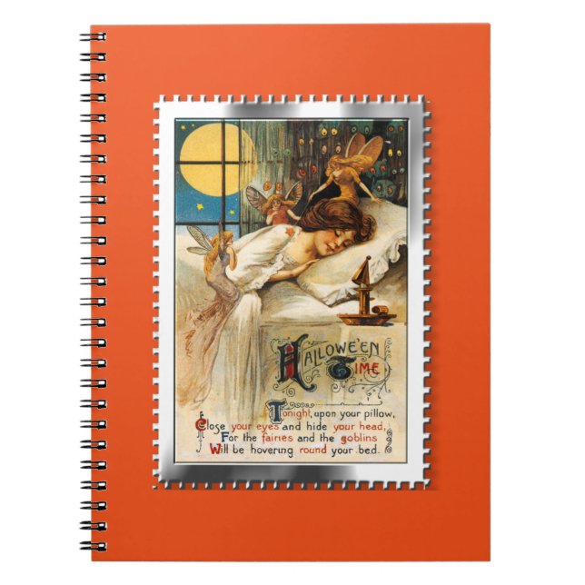 Cuaderno Dulces duendes y hadas nostálgicas de Halloween (Frente)