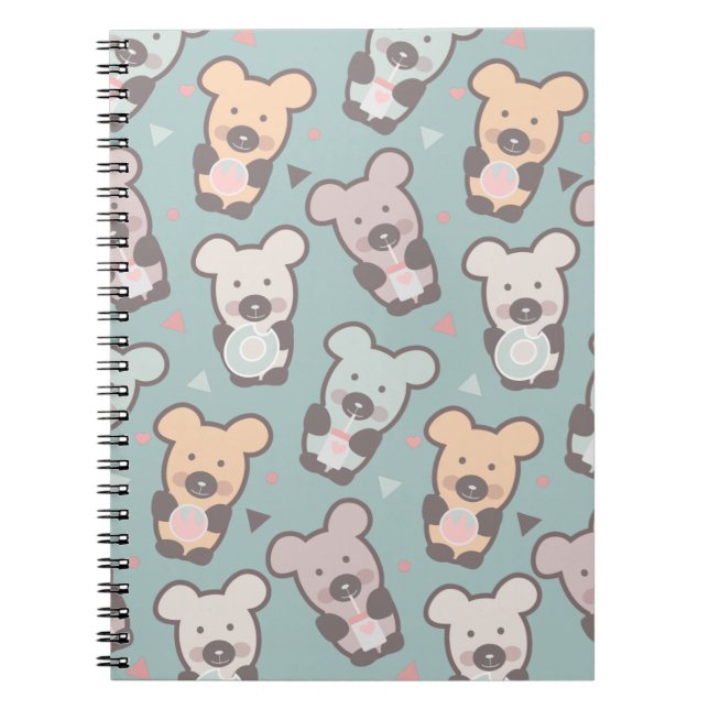 Cuaderno Dulces Snacks Confeti Ositos Lindos  (Frente)