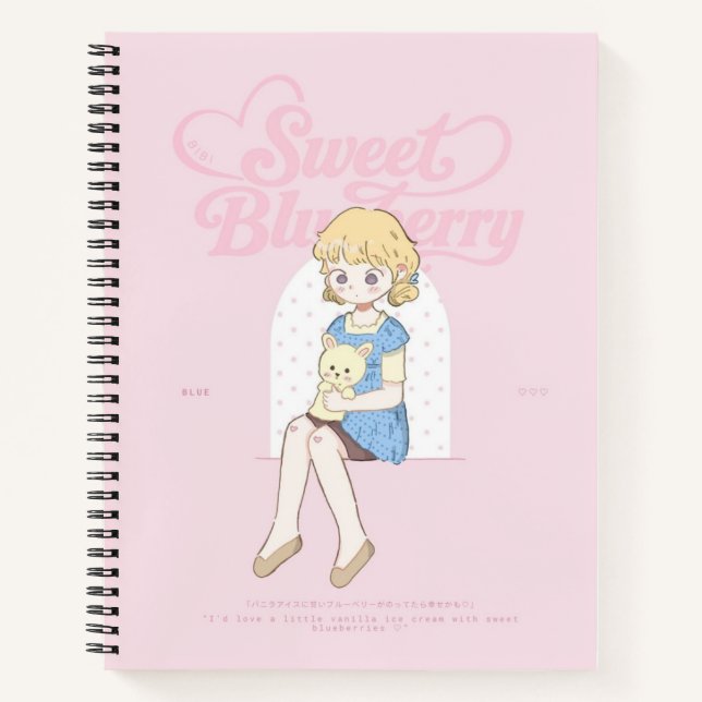 Cuaderno Dulces Sueños de Arándanos ✩°｡ ⋆｡°✩  (Anverso)