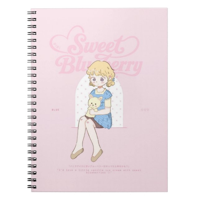 Cuaderno Dulces Sueños de Arándanos ✩°｡ ⋆｡°✩  (Frente)