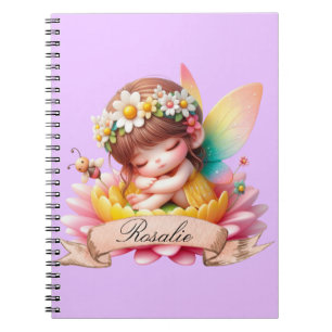 Cuaderno Dulces sueños de hada durmiendo linda y caprichosa