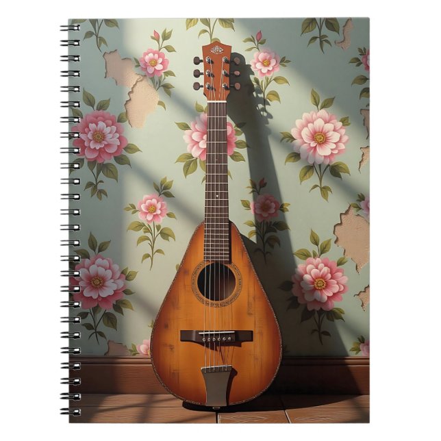 Cuaderno Dulcimer Antiguo Raro Instrumento de Seis Cuerdas (Frente)