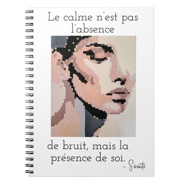 Cuaderno Dulzura serena en armonía pixelada (Frente)