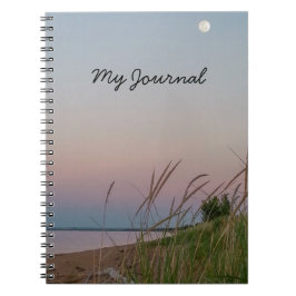 Cuaderno Dunas de arena en la playa Luna llena