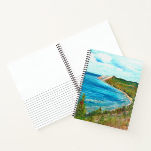Cuaderno Dunas de oso durmiente Arte de Lakeshore Michigan